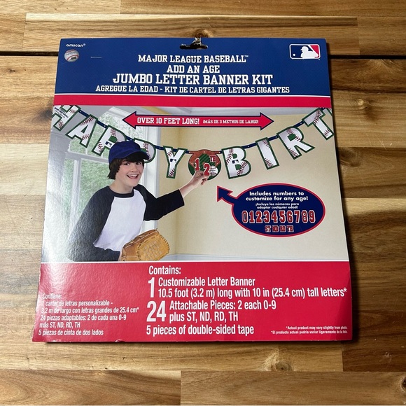 MLB Baseball Birthday Party Decor Bundle - Picture 4 of 8